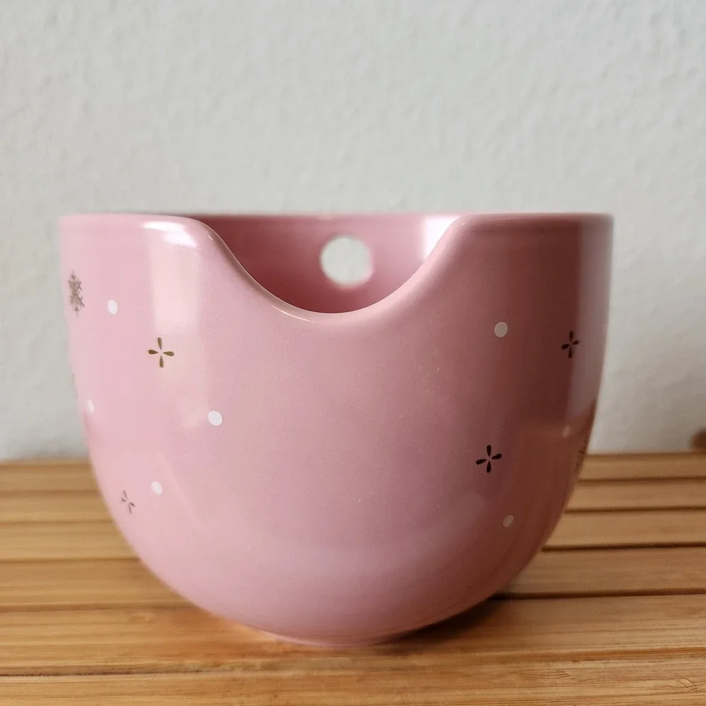 Sanrio 2024 Hello Kitty Christmas Pink Snow Ramen Noodle Large Bowl Warm‎ Wishes